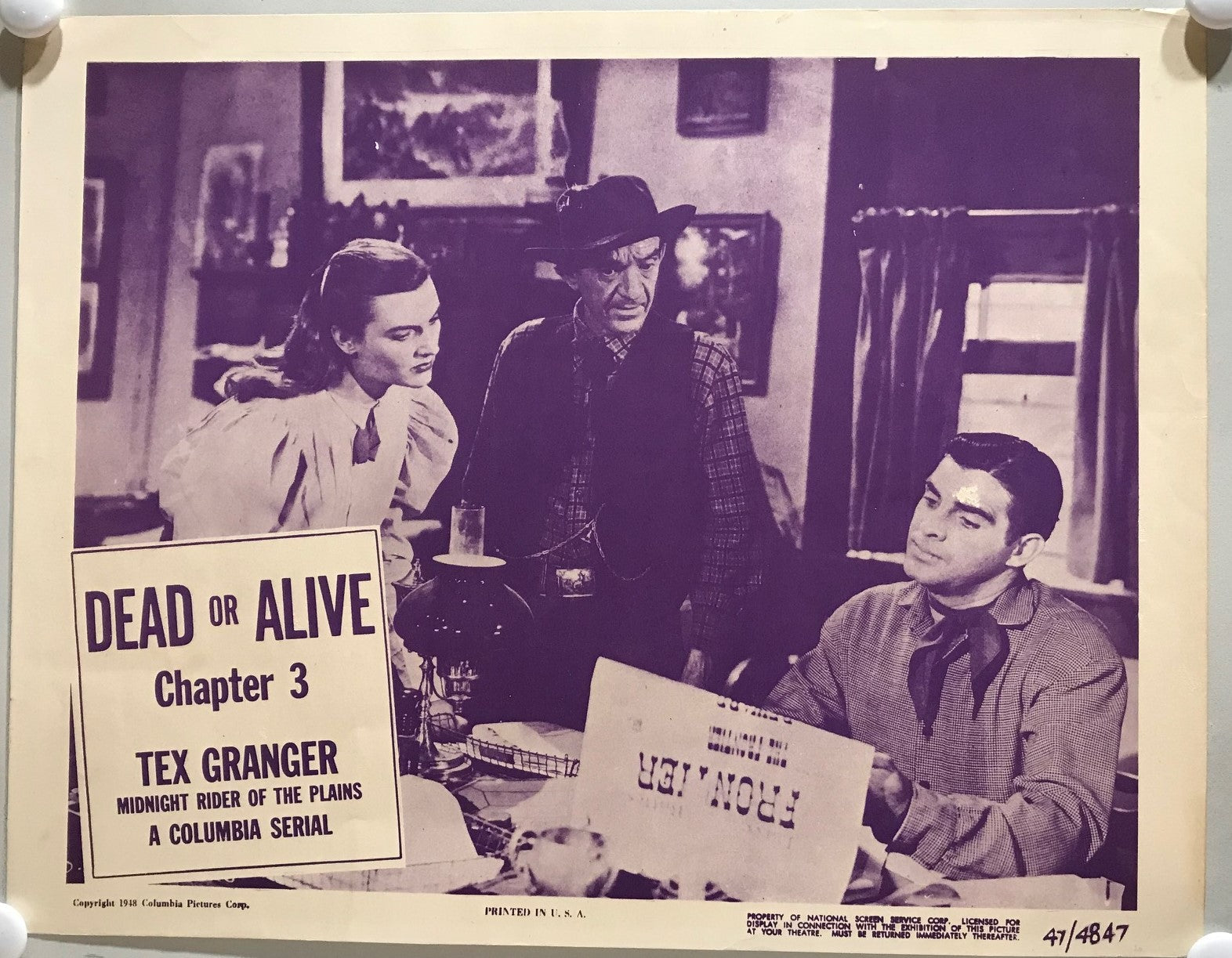 ORIGINAL SERIAL LOBBY CARD - TEX GRANGER: Midnight Rider of the Plains ...