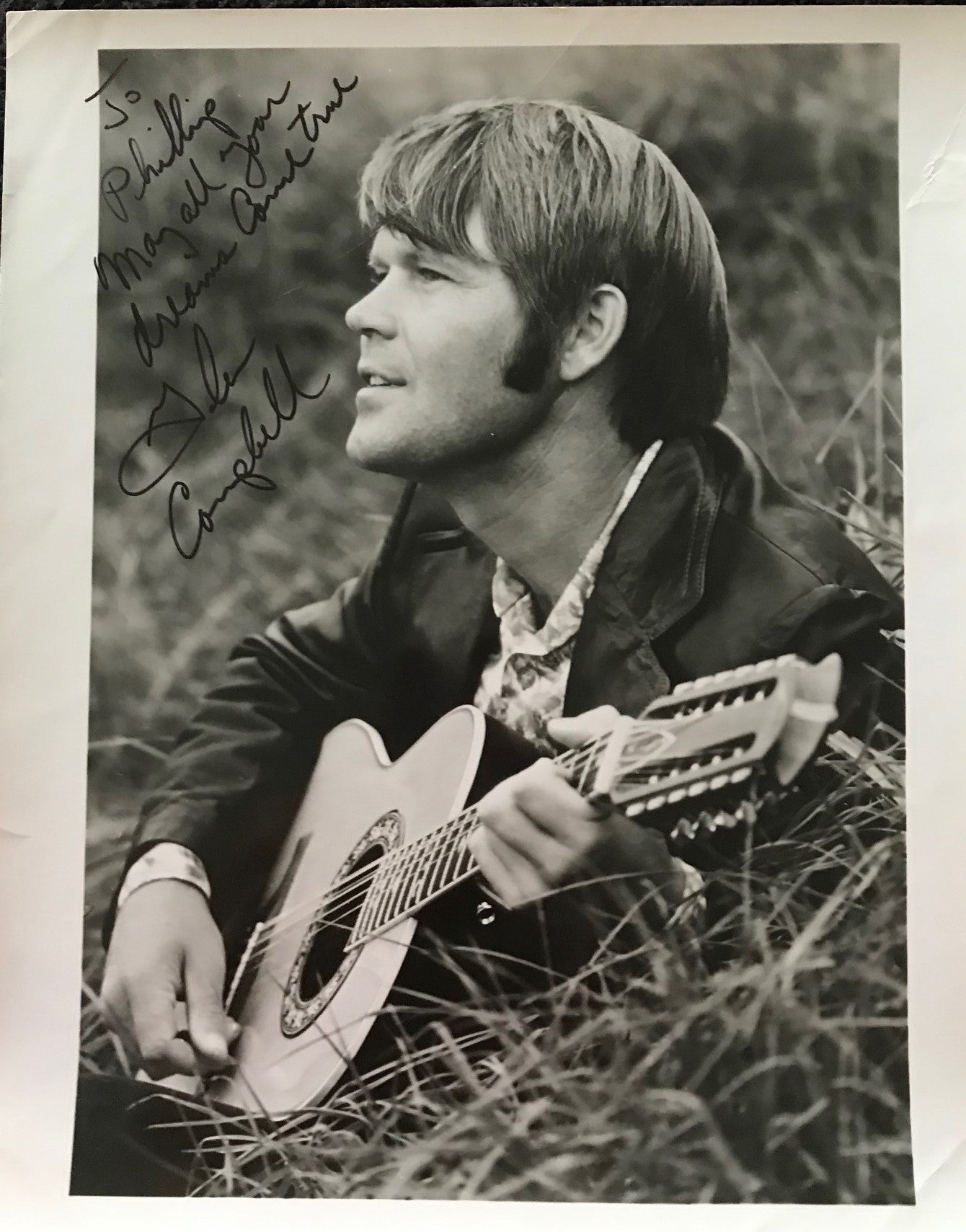 GLEN CAMPBELL - AUTOGRAPHED 10 x 8 PUBLICITY PHOTOGRAPH (1974)