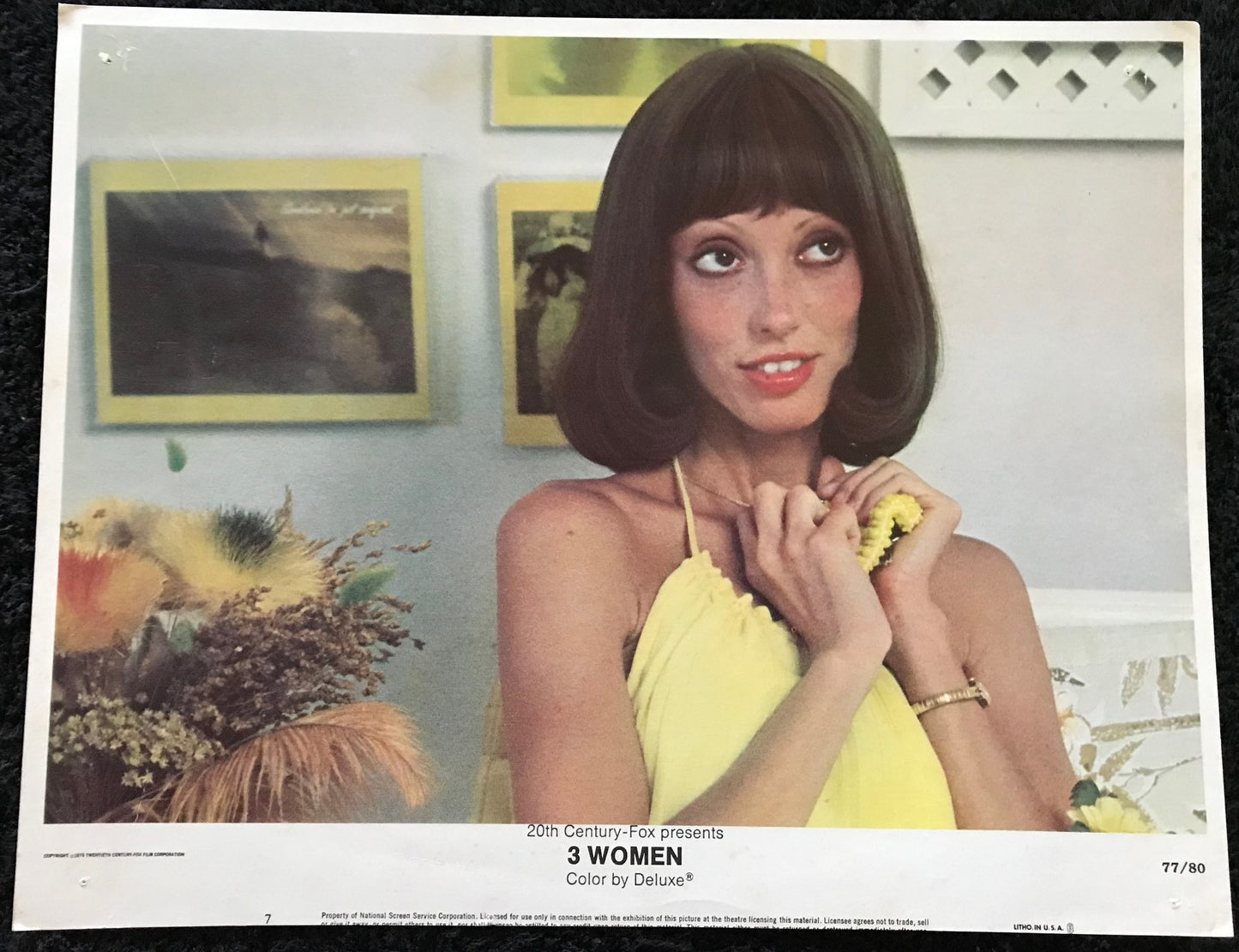 ORIGINAL LOBBY CARD - 3 WOMEN (f) - 1977 - #7 key card - Shelley Duvall, Sissy Spacek, Janice Rule, Robert Fortier