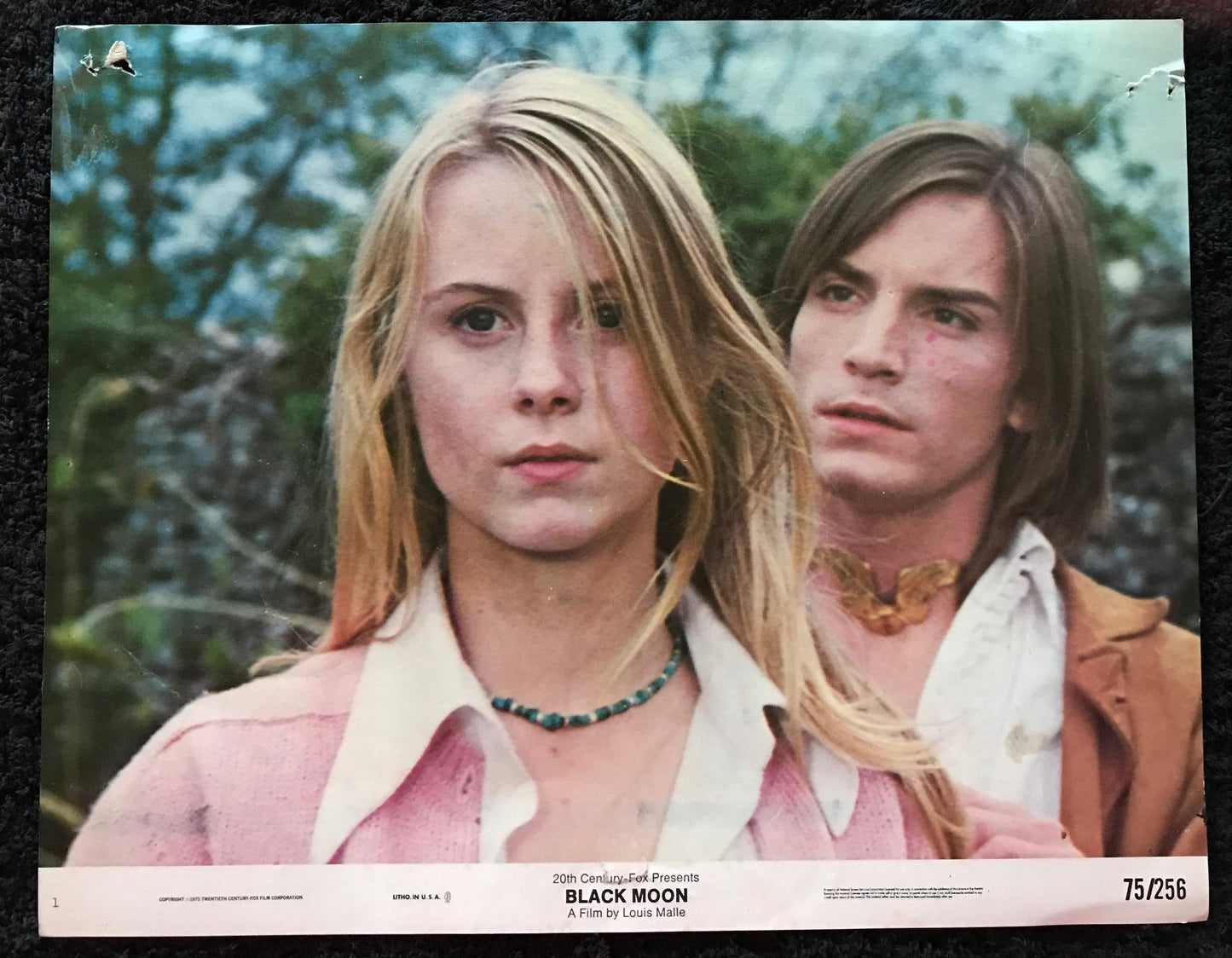 ORIGINAL LOBBY CARD - BLACK MOON (a) - 1975 - #1 key card - Cathryn Harrison, Therese Giehse, Alexandra Stewart, Joe Dallesandro