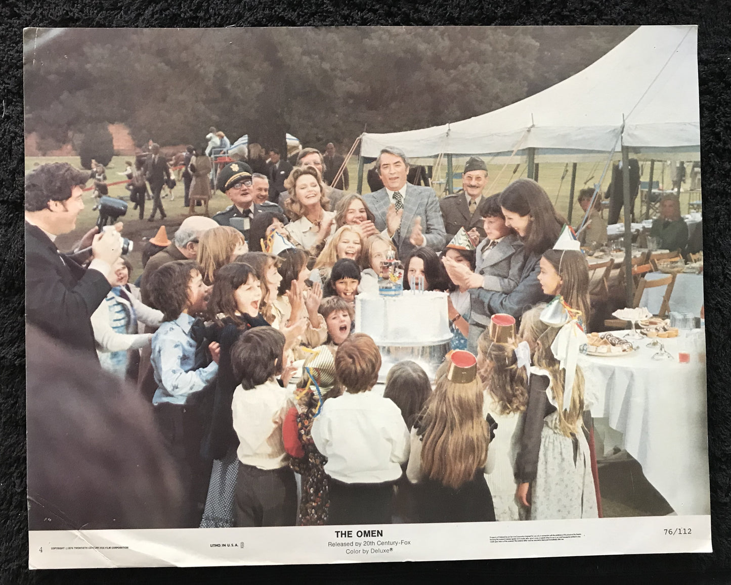 ORIGINAL LOBBY CARD - THE OMEN - 1976 - #4 card - Gregory Peck, Lee Remick, David Warner, Billie Whitelaw