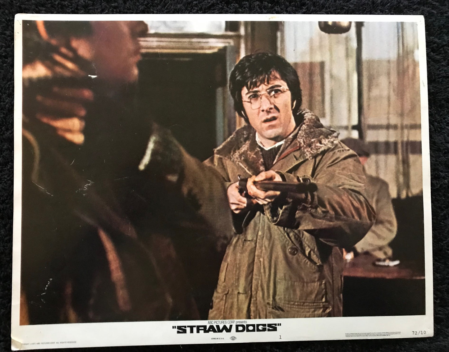 ORIGINAL LOBBY CARD - STRAW DOGS (a) - 1971 - #1 card - Dustin Hoffman, Susan George, Peter Vaughan, T. P. McKenna, Del Henney