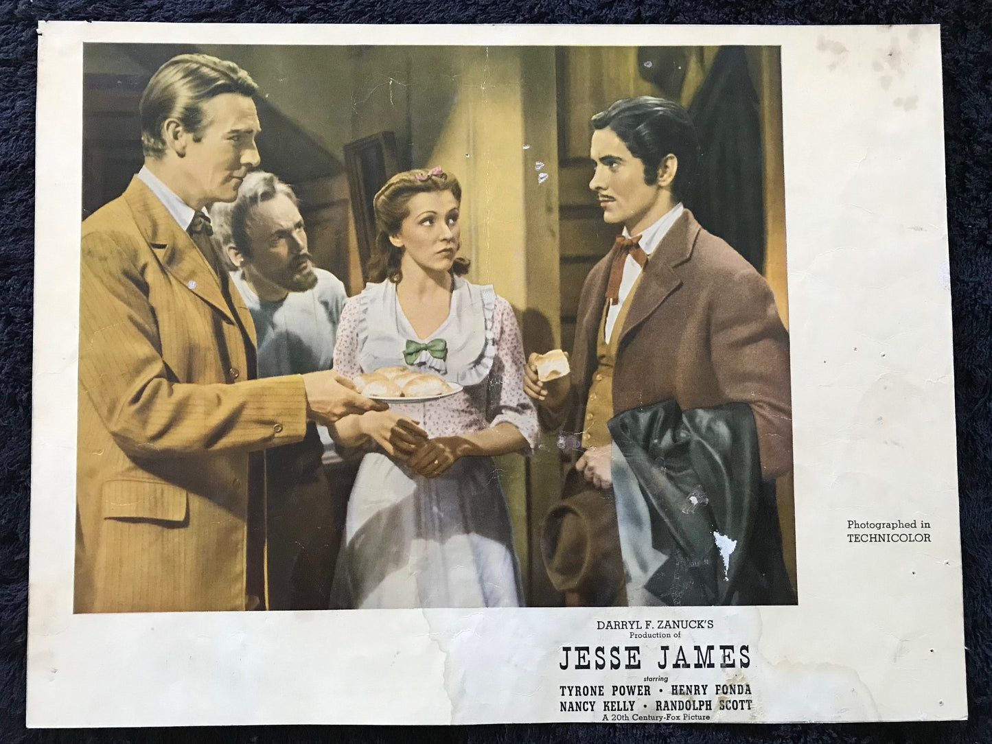 ORIGINAL LOBBY CARDS - Jesse James - 1939 - set of 8 - Tyrone Power, Henry Fonda, Nancy Kelly, Randolph Scott