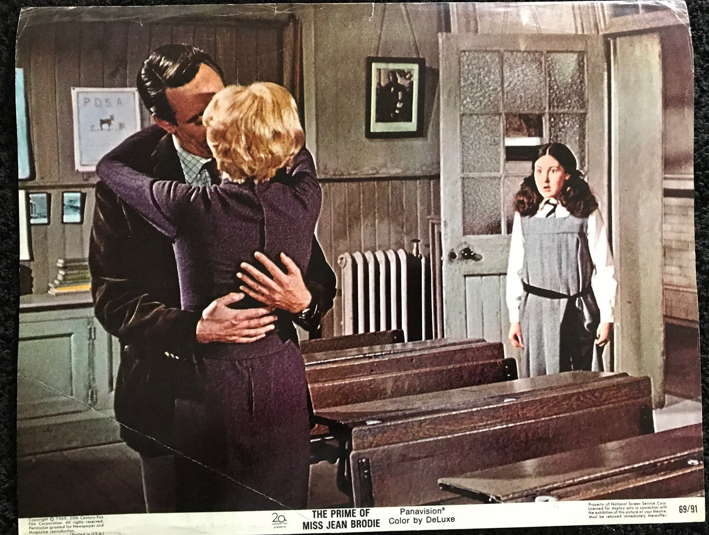 ORIGINAL LOBBY CARD - THE PRIME OF MISS JEAN BRODIE (e) - 1969 - Maggie Smith, Robert Stephens, Jane Carr