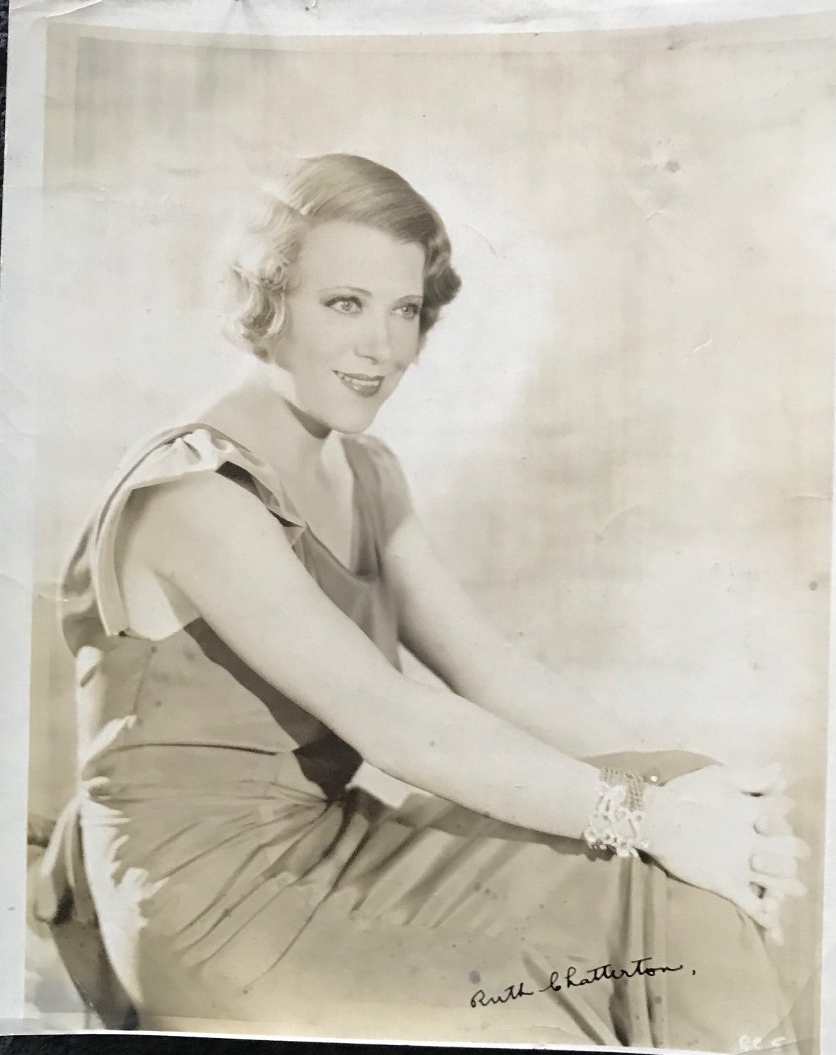 RUTH CHATTERTON - AUTOGRAPHED 10 x 8 PUBLICITY PHOTOGRAPH