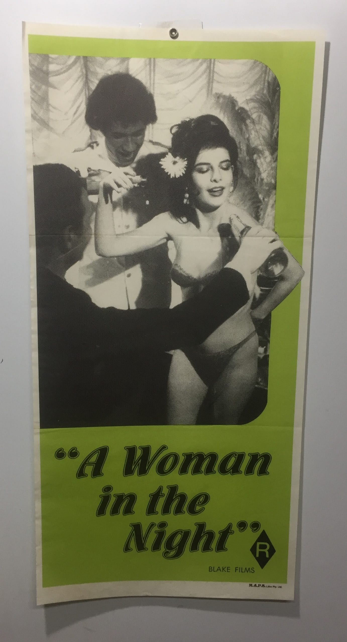ORIGINAL DAYBILL MOVIE POSTER - A WOMAN IN THE NIGHT - 1979 - ADULT