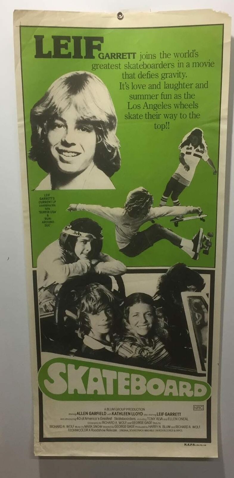 ORIGINAL DAYBILL MOVIE POSTER – SKATEBOARD