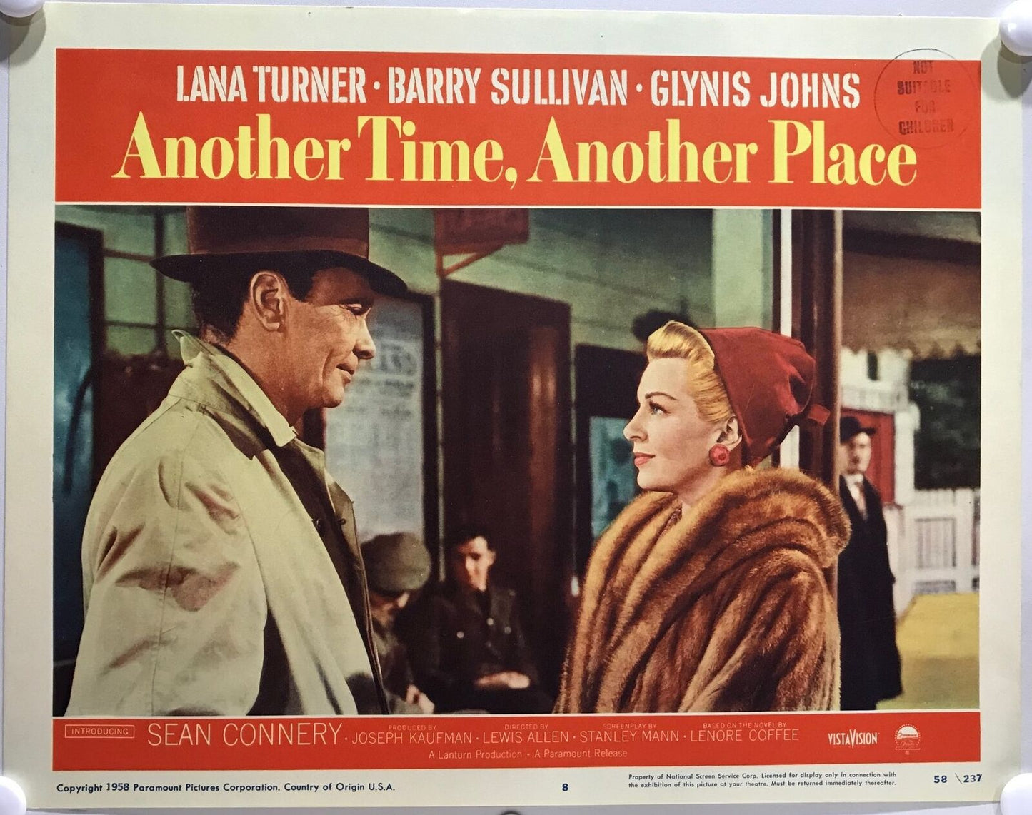 ORIGINAL LOBBY CARDS - ANOTHER TIME, ANOTHER PLACE -1958 - set of 8