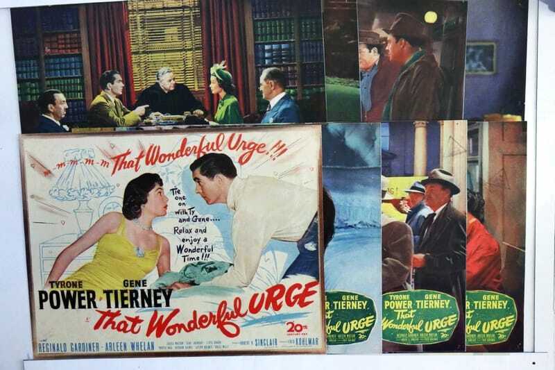 ORIGINAL LOBBY CARDS - THAT WONDERFUL URGE - 1948 - set of 8