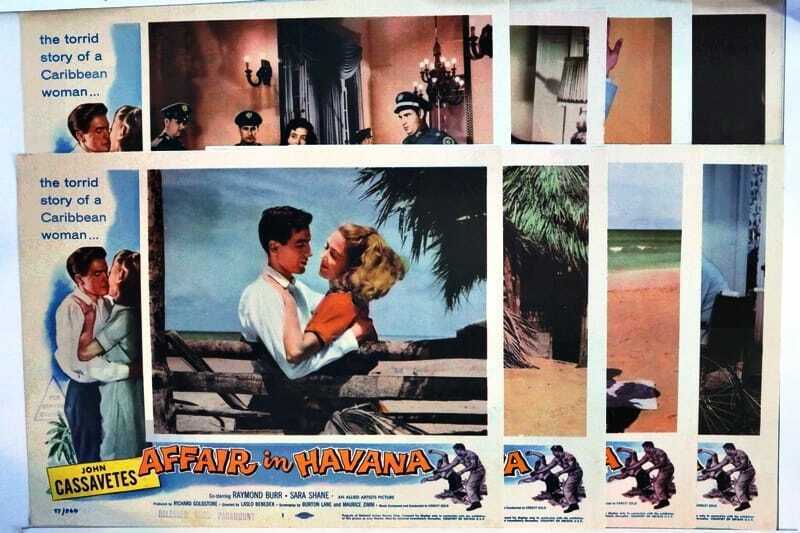 ORIGINAL LOBBY CARDS - AFFAIR IN HAVANA - 1957 - set of 8