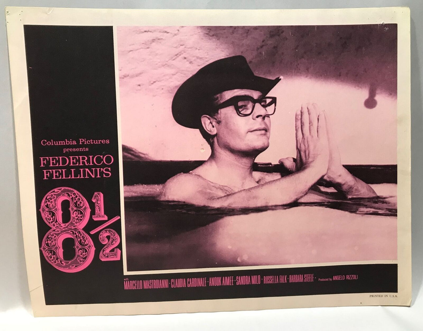 ORIGINAL LOBBY CARD - FEDERICO FELLINI'S (c) - 8 1/2 - 1963