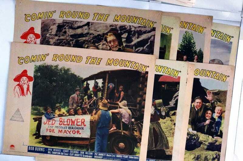 ORIGINAL LOBBY CARDS - COMIN' ROUND THE MOUNTAIN - 1940 - set of 8