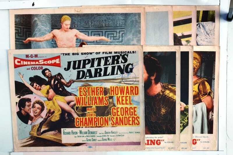 ORIGINAL LOBBY CARDS - JUPITER'S DARLING - 1955 - set of 8