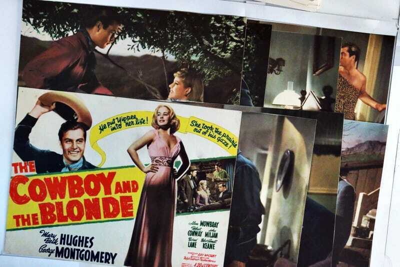 ORIGINAL LOBBY CARDS - THE COWBOY AND THE BLONDE - 1941 - set of 8