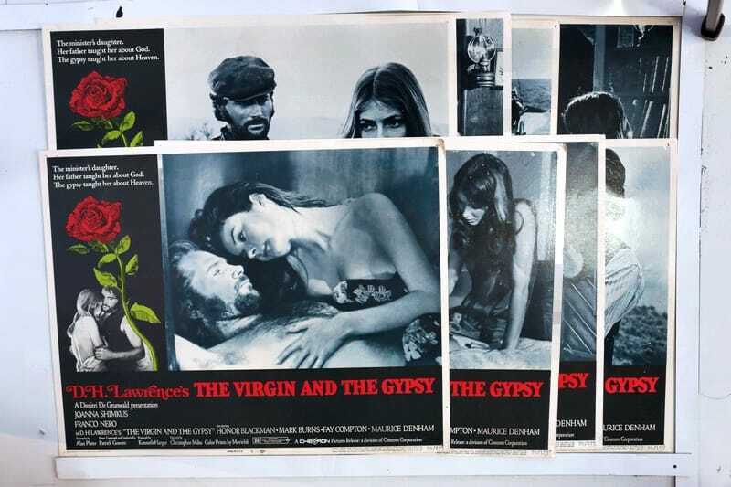 ORIGINAL LOBBY CARDS - THE VIRGIN AND THE GYPSY - 1970 - set of 8