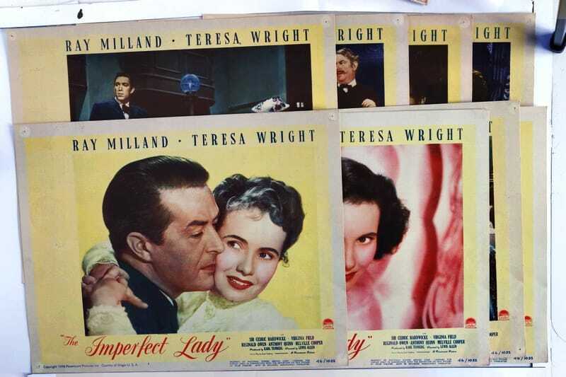ORIGINAL LOBBY CARDS - THE IMPERFECT LADY - 1946 - set of 8