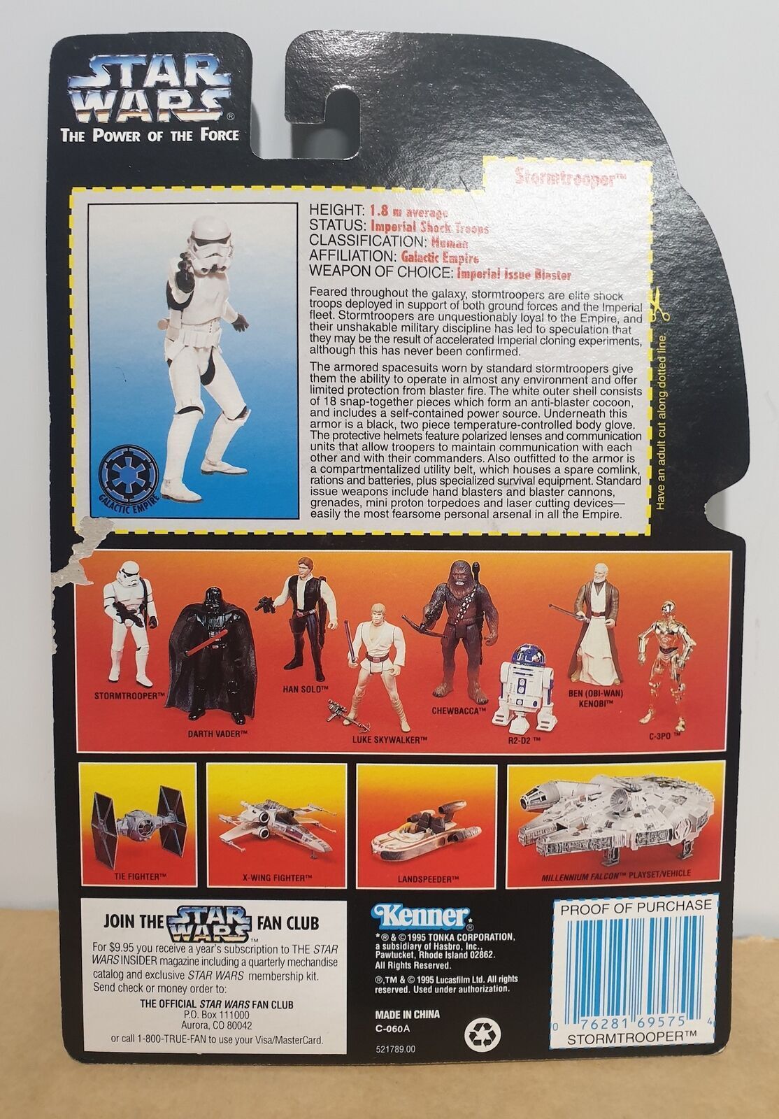 STAR WARS - KENNER - POTF - STORMTROOPER - with Blaster Rifle and Heavy Infantry