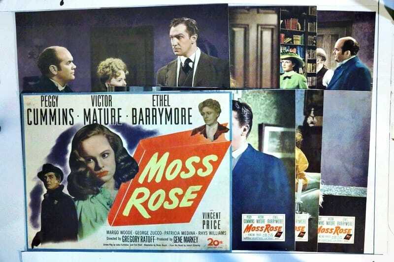 ORIGINAL LOBBY CARDS - MOSS ROSE - 1947 - set of 8