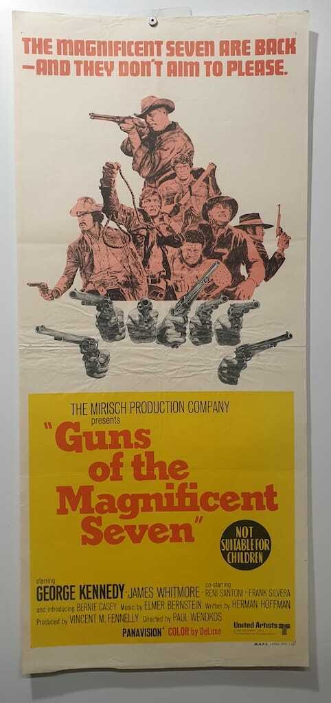 ORIGINAL DAYBILL MOVIE POSTER - GUNS OF THE MAGNIFICENT SEVEN