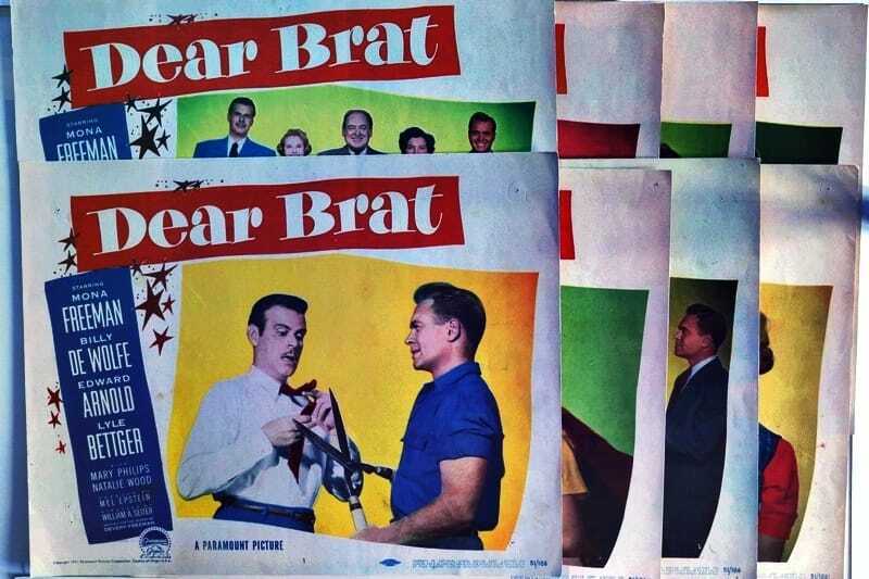 ORIGINAL LOBBY CARDS - DEAR BRAT - 1951 - set of 8
