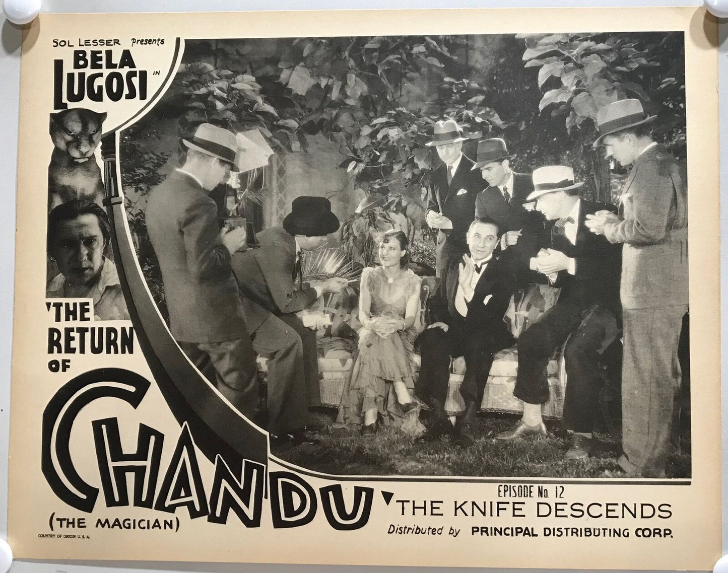 ORIGINAL SERIAL LOBBY CARD - THE RETURN OF CHANDU (c) - 1934 - Ch 12 "The Kni...