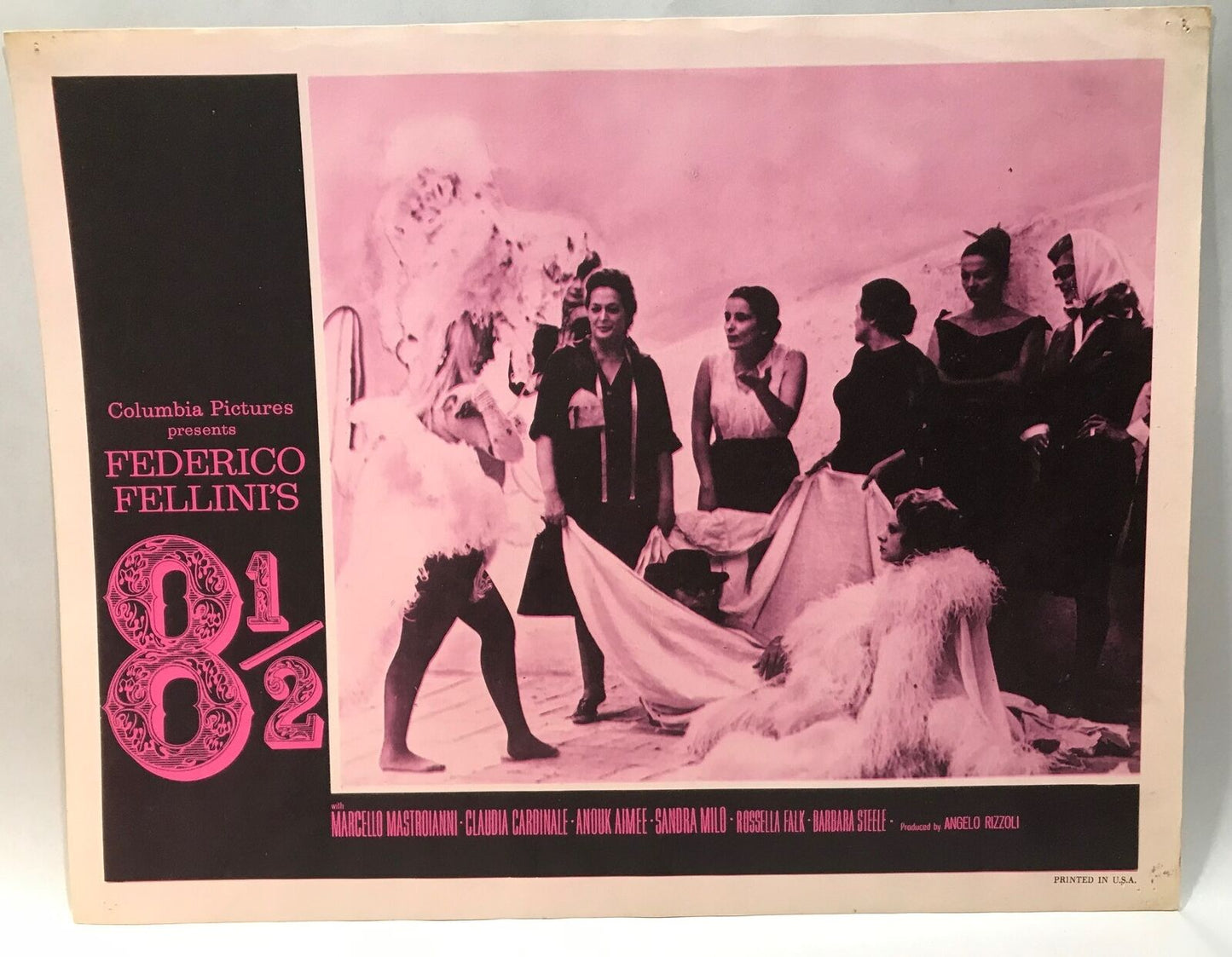 ORIGINAL LOBBY CARD - FEDERICO FELLINI'S (g) - 8 1/2 - 1963