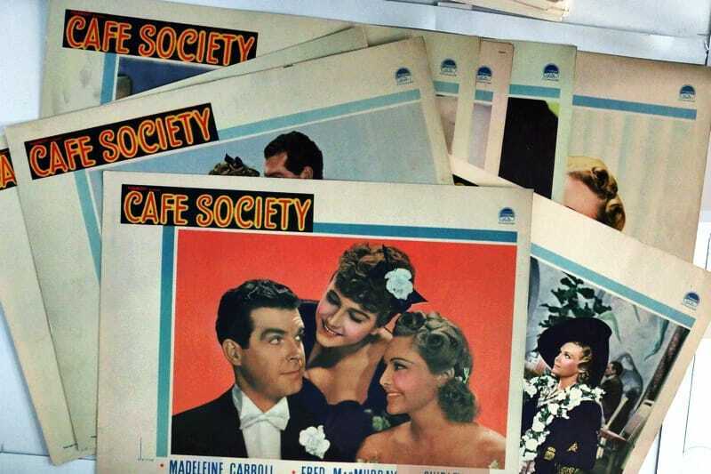 ORIGINAL LOBBY CARDS - CAFE SOCIETY - 1939 - set of 8