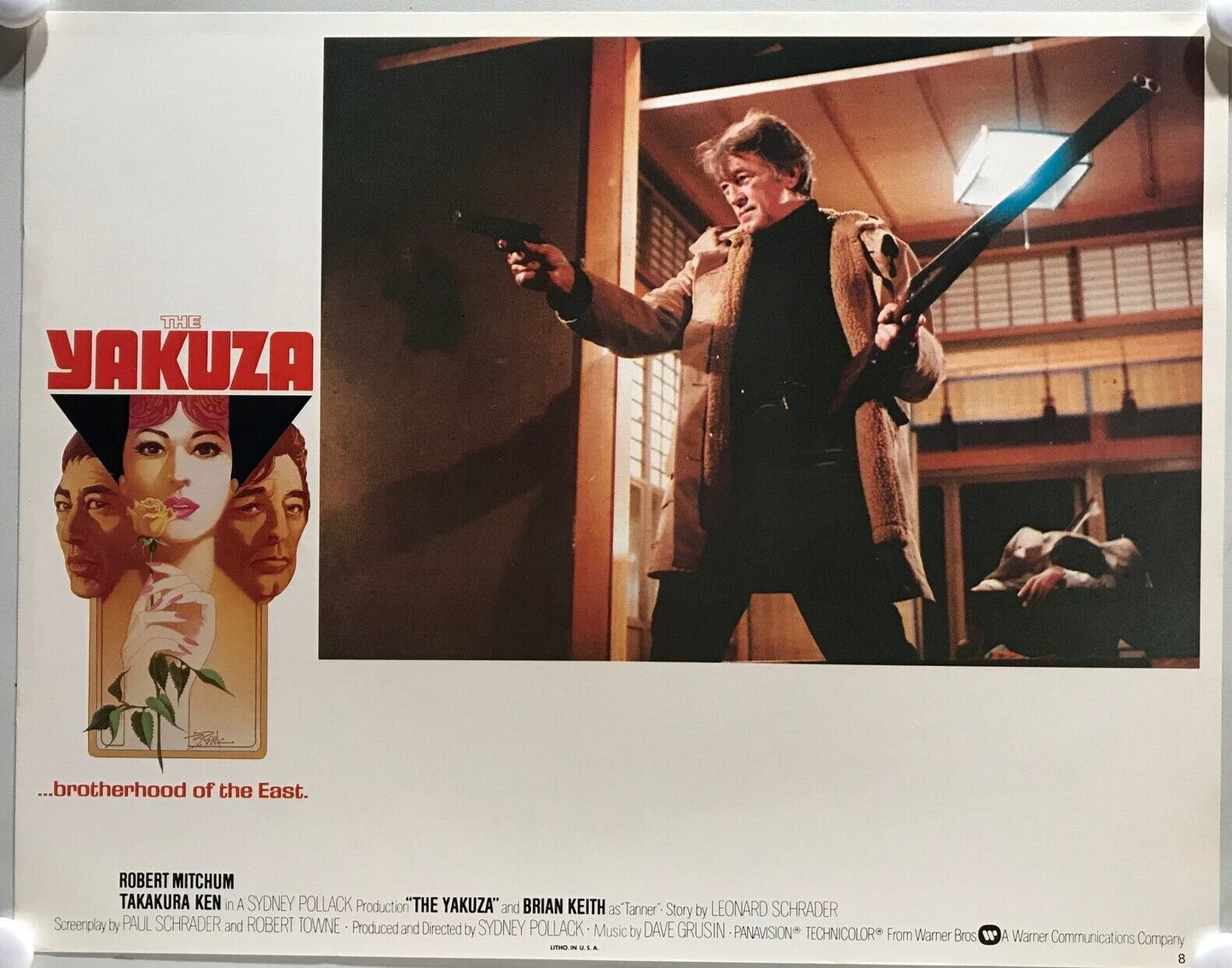 ORIGINAL LOBBY CARDS - THE YAKUZA - 1974 -set of 8