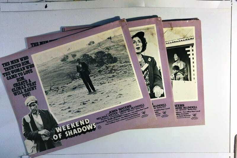 ORIGINAL LOBBY CARDS - WEEKEND OF SHADOWS - 1978 - set of 8 - Australian