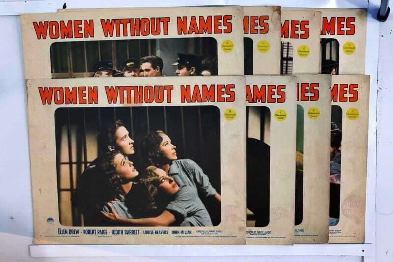 ORIGINAL LOBBY CARDS - WOMEN WITHOUT NAMES - 1940 - set of 8