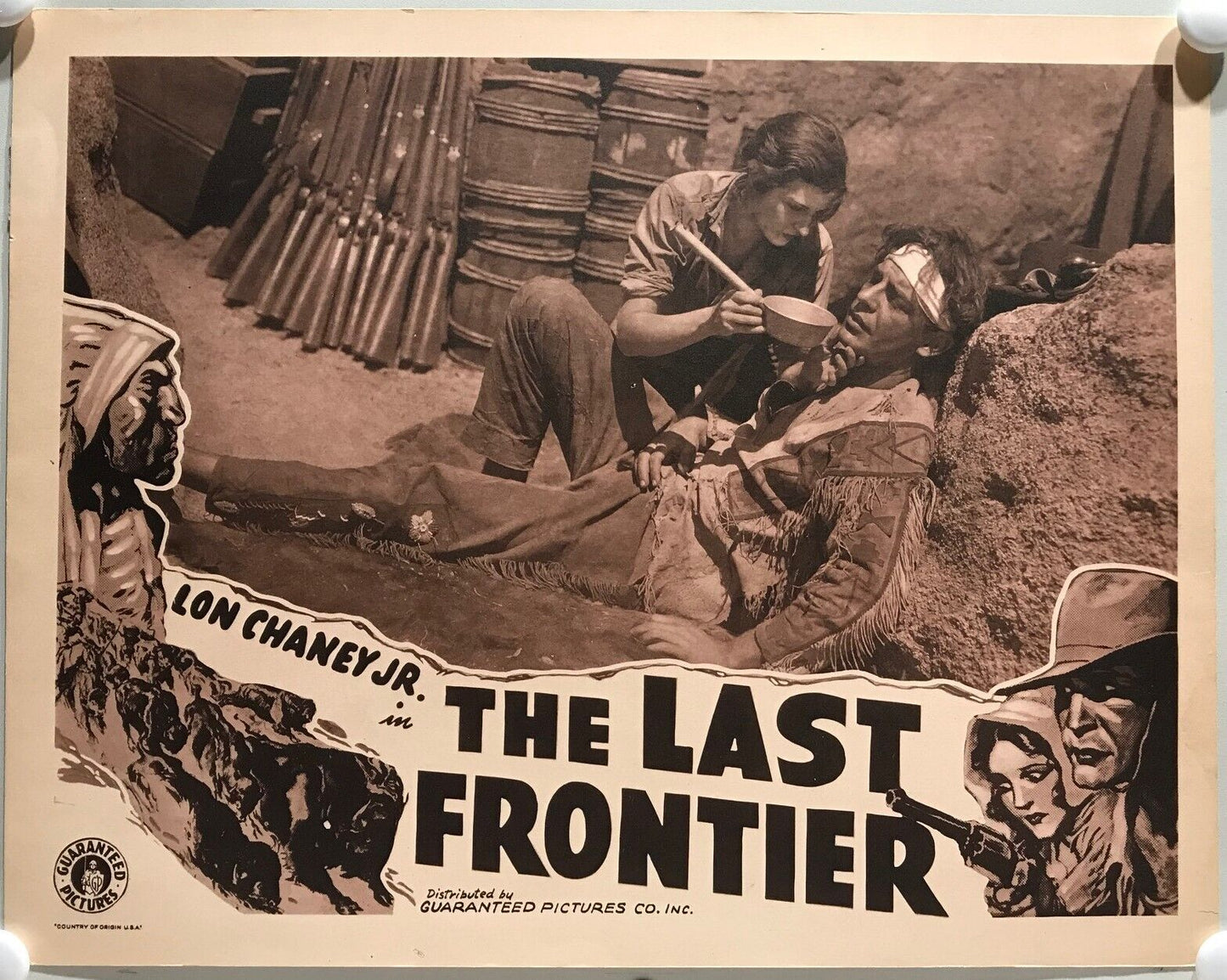 ORIGINAL SERIAL LOBBY CARD - THE LAST FRONTIER - 1932 - title card - Lon Cha...