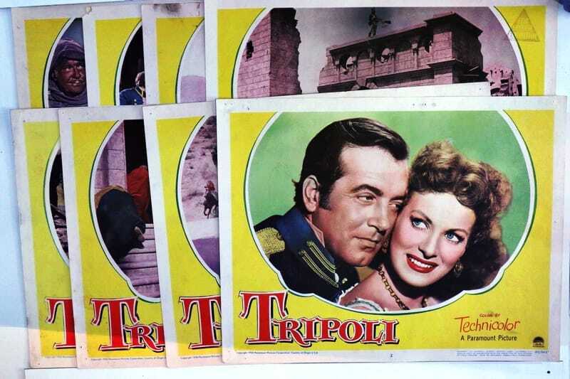 ORIGINAL LOBBY CARDS - TRIPOLI - 1950 - set of 8
