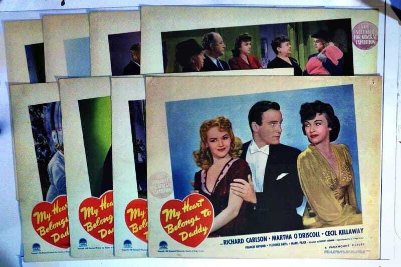 ORIGINAL LOBBY CARDS - MY HEART BELONGS TO DADDY - 1943 - set of 8
