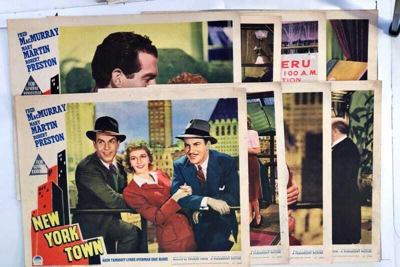 ORIGINAL LOBBY CARDS - NEW YORK TOWN - 1941 - set of 8