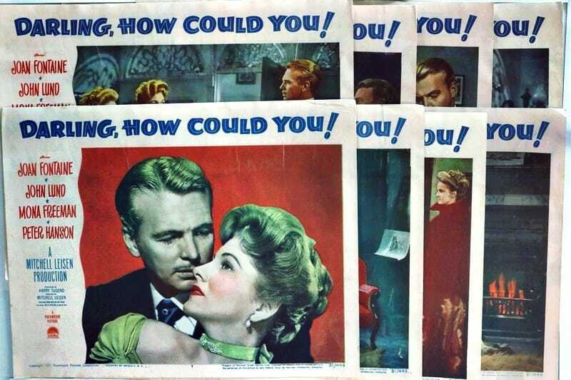 ORIGINAL LOBBY CARDS - DARLING, HOW COULD YOU - 1951 - set of 8