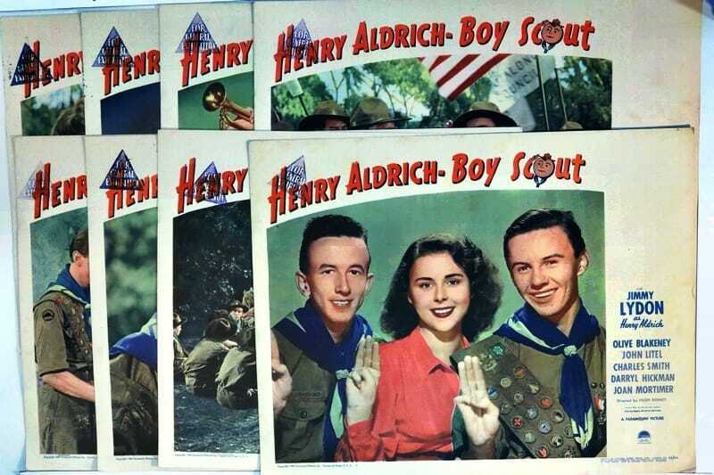 ORIGINAL LOBBY CARDS - HENRY ALDRICH - BOY SCOUT - 1944 - set of 8
