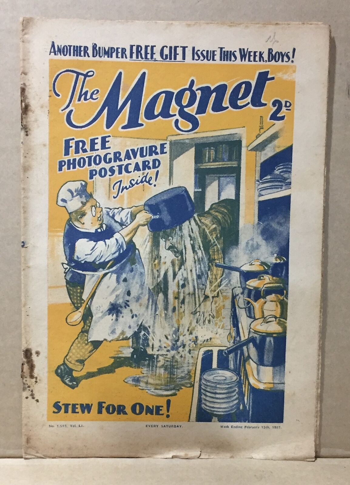 COMIC BOOK - THE MAGNET 2D NO.1513 1937