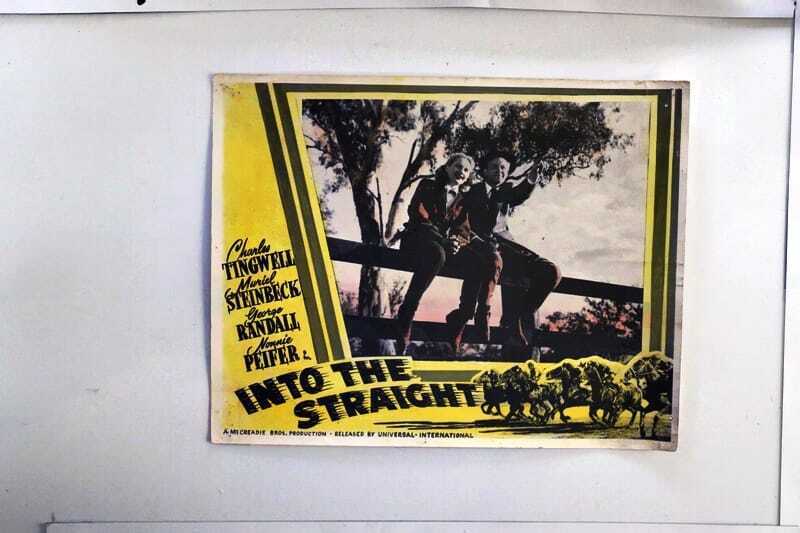 ORIGINAL LOBBY CARD - INTO THE STRAIGHT (a) - 1949 - title card - Australia