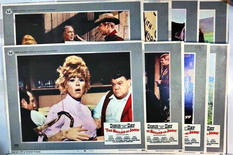 ORIGINAL LOBBY CARDS - BALLAD OF JOSIE - 1968 - set of 8