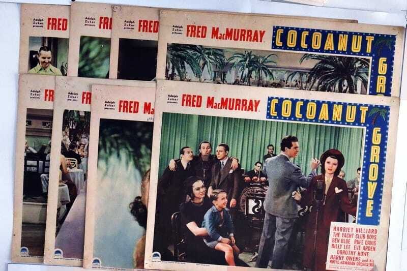 ORIGINAL LOBBY CARDS - COCOANUT GROVE - 1938 - set of 8