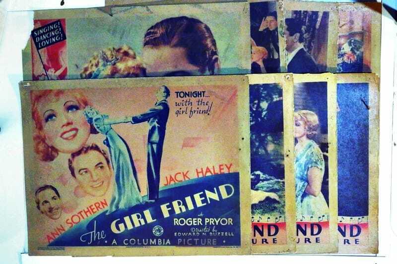 ORIGINAL LOBBY CARDS - THE GIRL FRIEND - 1935 - set of 8