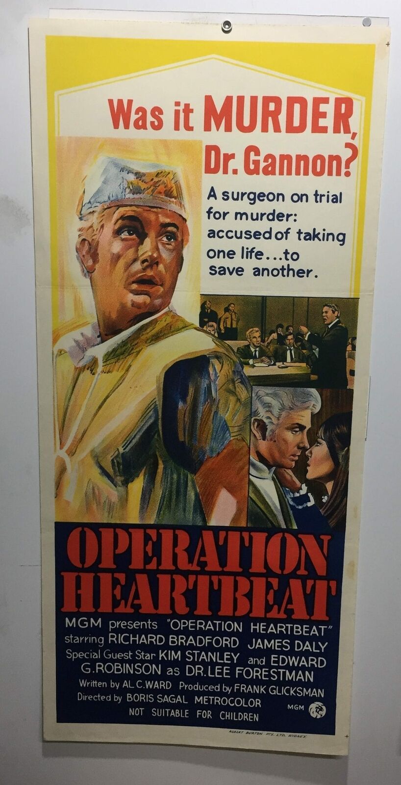 ORIGINAL DAYBILL MOVIE POSTER - OPERATION HEARTBEAT
