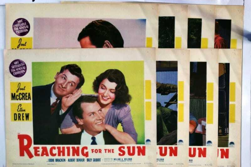 ORIGINAL LOBBY CARDS - REACHING FOR THE SUN - 1941 - set of 8