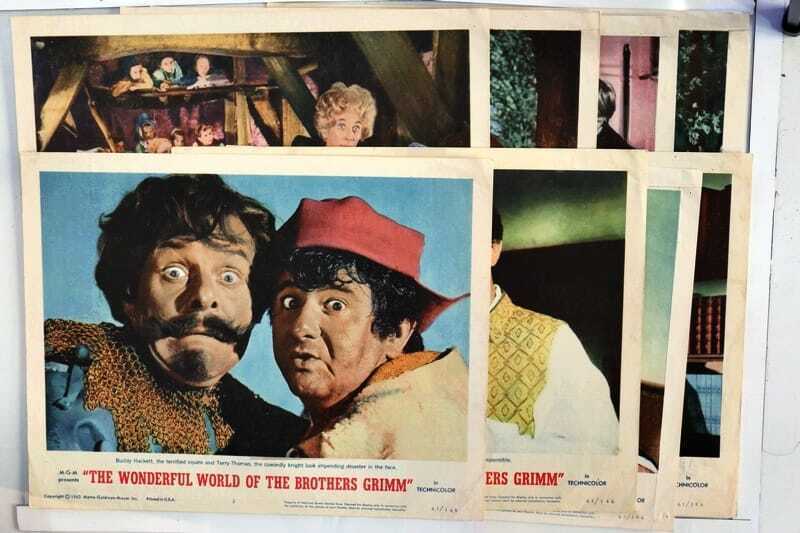 ORIGINAL LOBBY CARDS - THE WONDERFUL WORLD OF THE BROTHERS GRIMM - 1963-set 8
