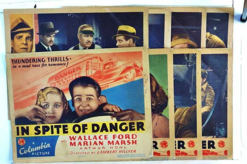 ORIGINAL LOBBY CARDS - IN SPITE OF DANGER - 1935 - set of 8