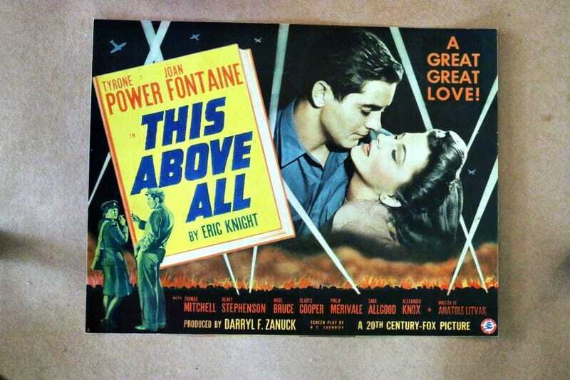 ORIGINAL LOBBY CARD - THIS ABOVE ALL - 1942 - title card