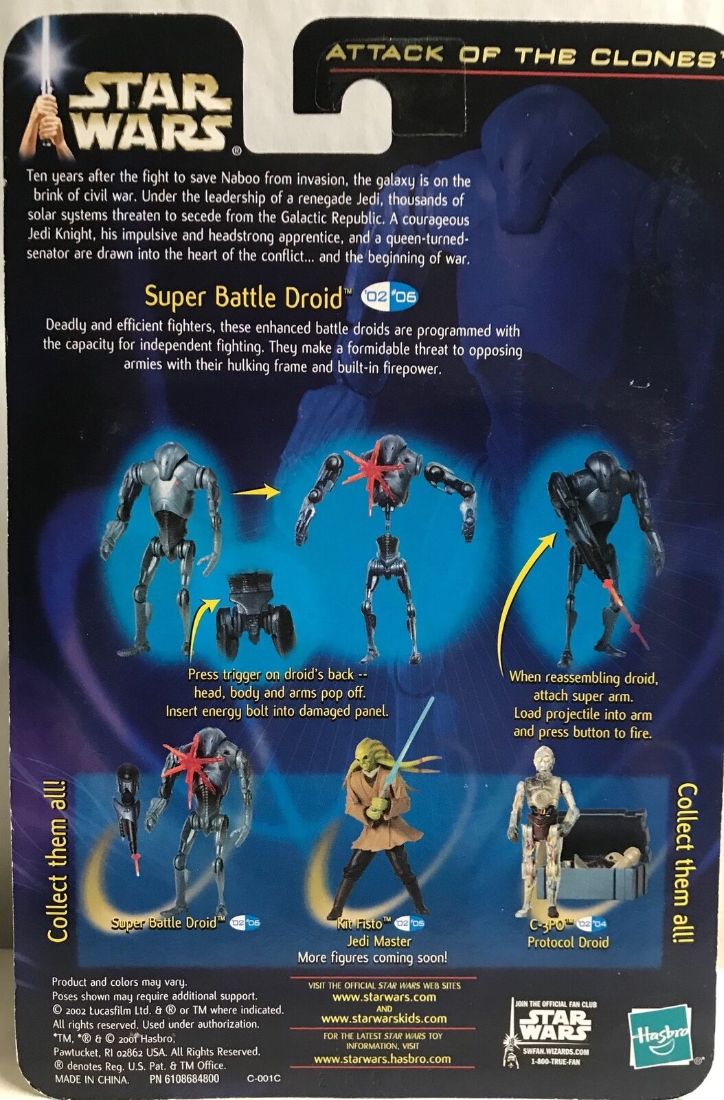 STAR WARS - HASBRO - AOTC - SUPER BATTLE DROID (a) - with Blast Damage Torso