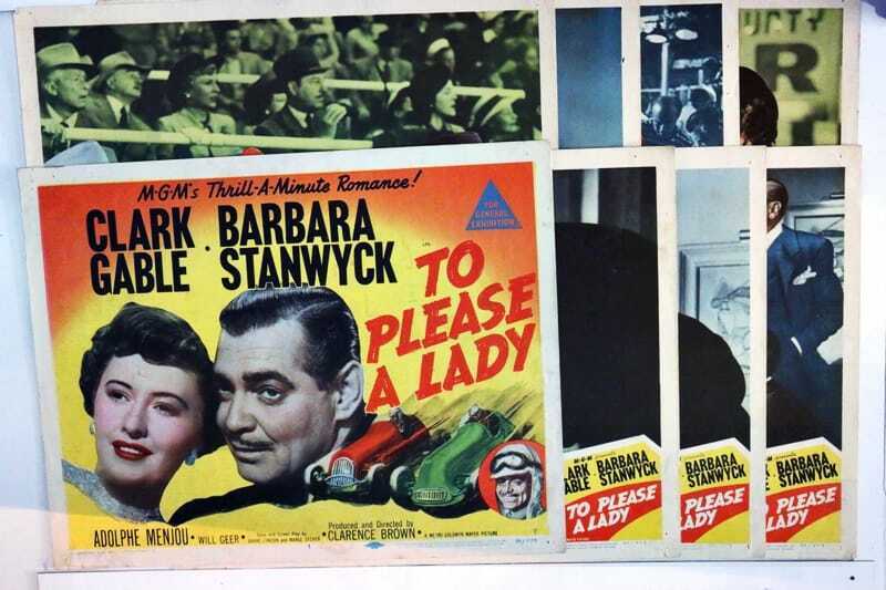 ORIGINAL LOBBY CARDS - TO PLEASE A LADY - 1950 - set of 8