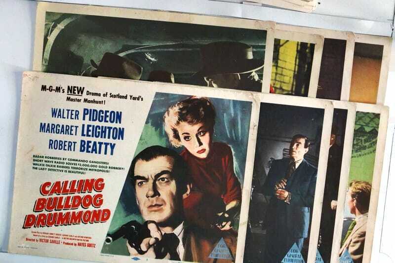 ORIGINAL LOBBY CARDS - CALLING BULLDOG DRUMMOND - 1951 - set of 8