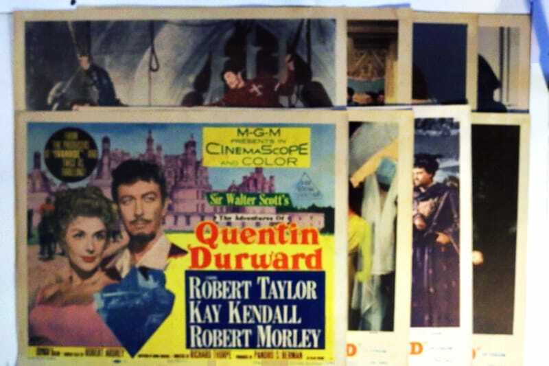 ORIGINAL LOBBY CARDS - THE ADVENTURES OF QUENTIN DURWARD - 1955 - set of 8